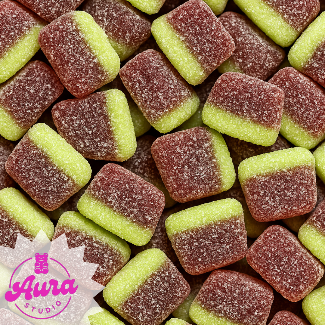 Rūgštūs arbūzų skonio guminukai