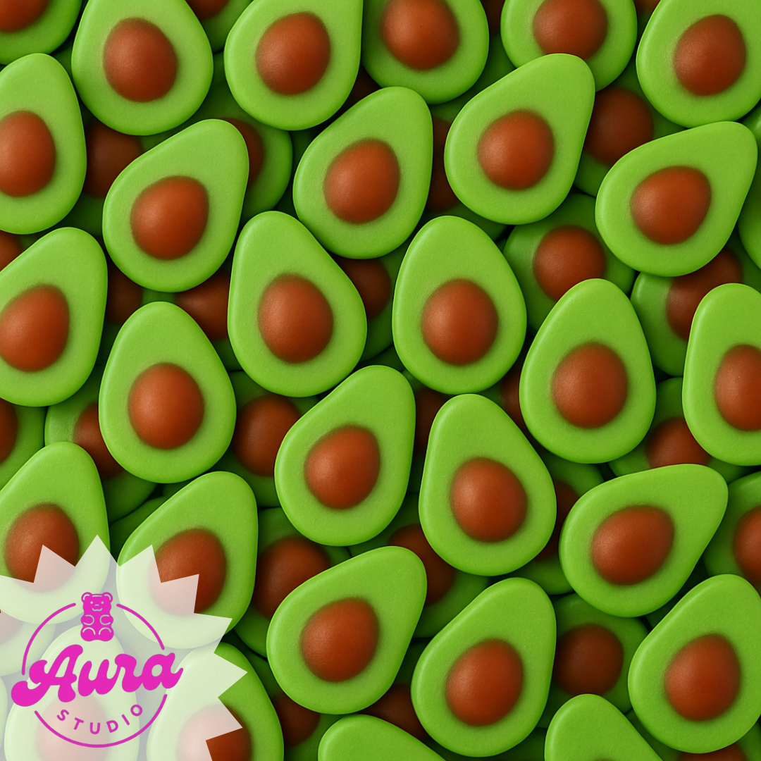 Avokadų formos guminukai