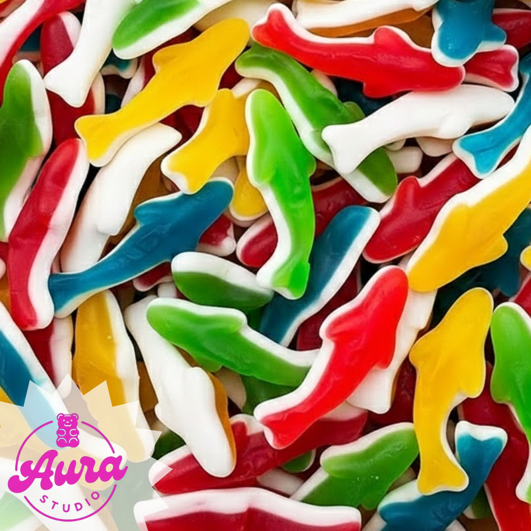 Ryklio formos guminukai be laktozės ir be glitimo