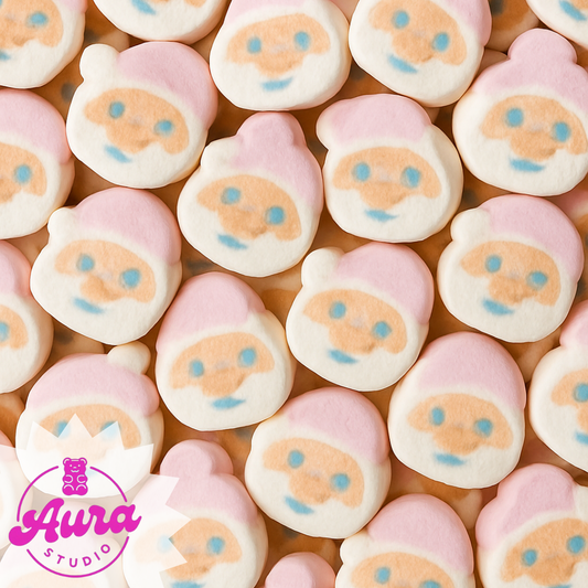 Kalėdų senelio formos zefyrai be glitimo