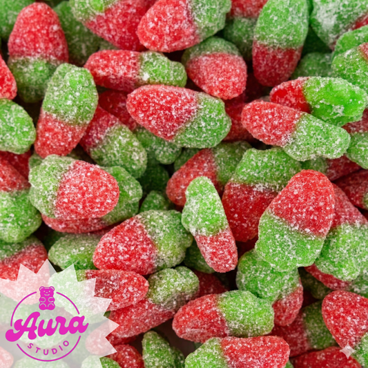 Braškiniai guminukai be glitimo ir laktozės