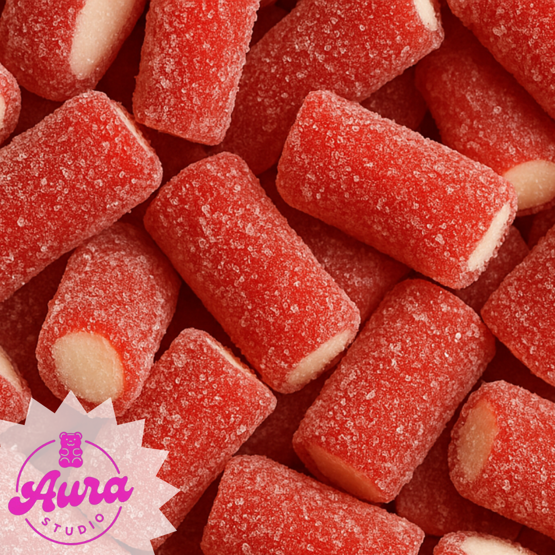 Rūgštūs braškiniai guminukai