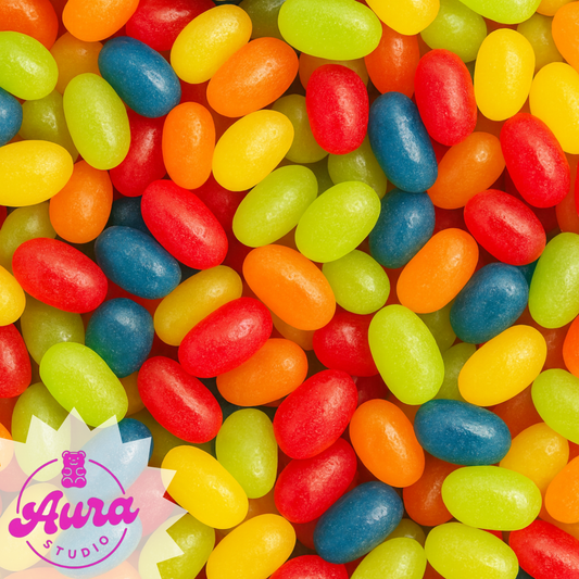 Vaisių skonio jelly beans pupelės